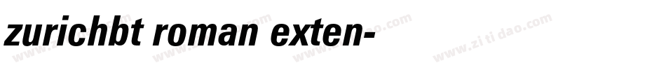 zurichbt roman exten字体转换
